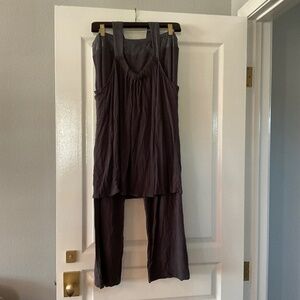 midnight by Carole Hochman pajama set L gunmetal grey